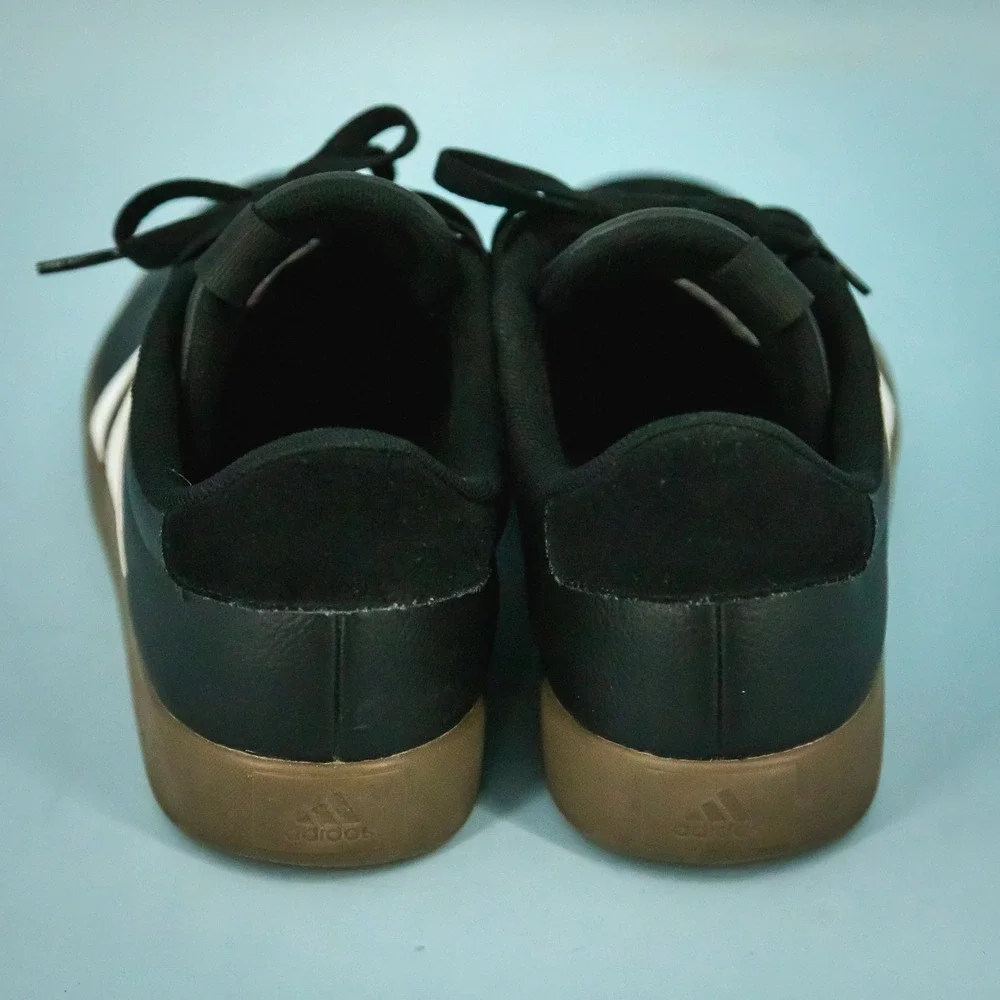 Adidas Men's Size 9 Black Court 3.0 Low Lace Up Suede Leather Sneakers Shoes